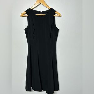 WHBM A-line fit and flare little black dress with ribbing